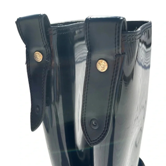 COACH Rainboots Talia Rub / Mat Black Boots Women’s Size 6 - Picture 3 of 8
